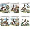 12pcs Holiday Pattern DIY Diamond Painting Greeting Card Set with Envelope Diamond Painting Daily Wishing Cards for Birthdays Thanksgiving & Special Occasion
