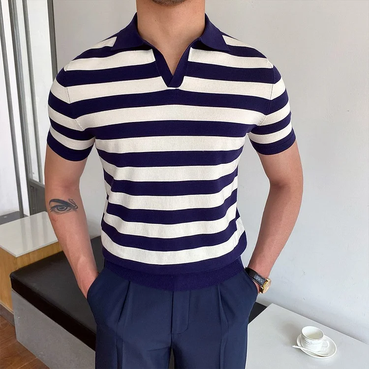 Classic Henley Shirts Casual Slim Fit Solid Color Golf Polo