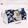 (25cm)Moon Violin Snow Owl DIY Diamond Painting PU Tissue Holder Box