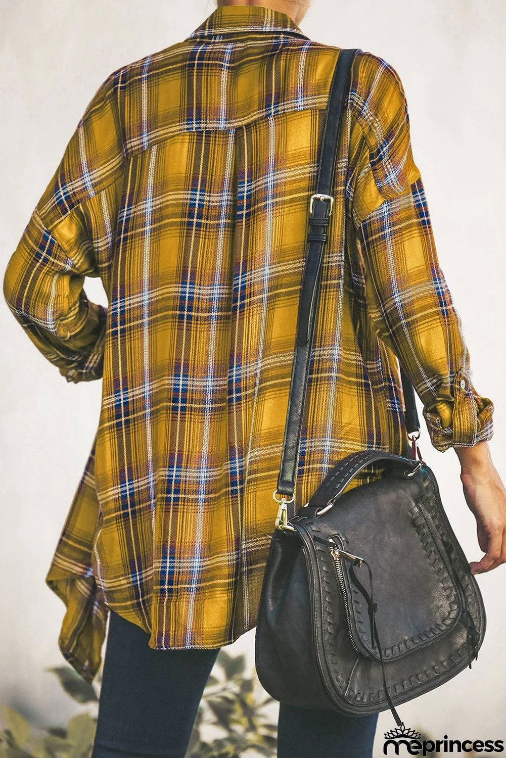 Plaid Drape Cardigan