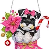 >SALE<Acrylic Special Shaped Christmas Stocking Schnauzer Hanging Diamond Kits Decor