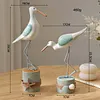 Mediterranean Vintage 3D Seabird Decorative Ornament (Pair)