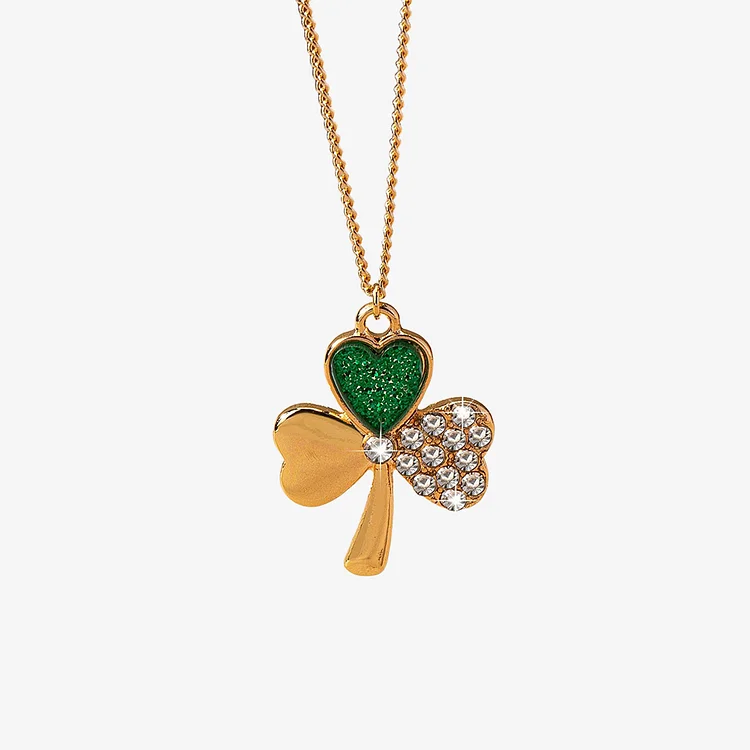 Irish By Blood American By Birth Patriot By Choice Lucky Clover Necklace