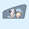 Car Sun Shield Magnetic Cartoon Mesh Car Side Window Privacy Curtain