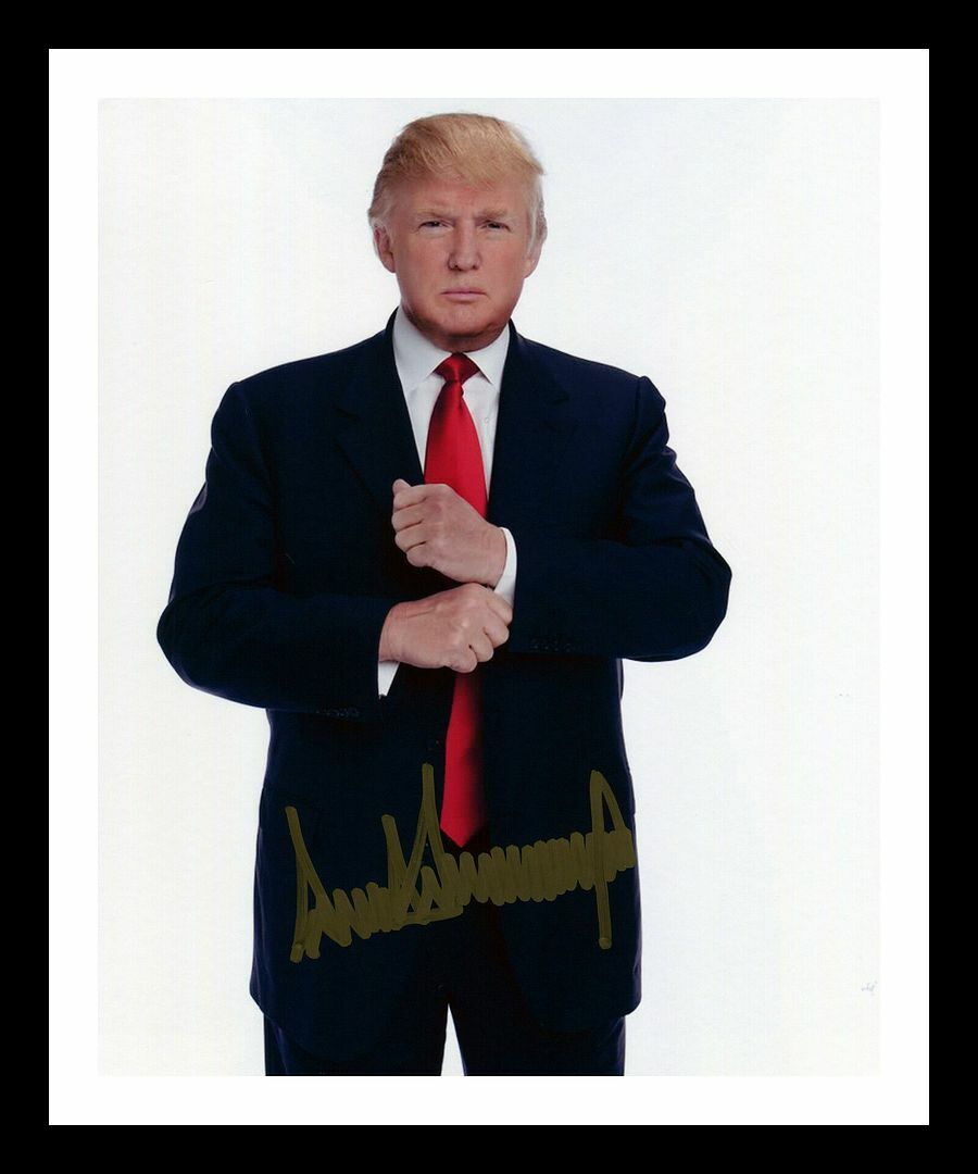 Donald Trump Autographed Signed & Framed Photo Poster painting