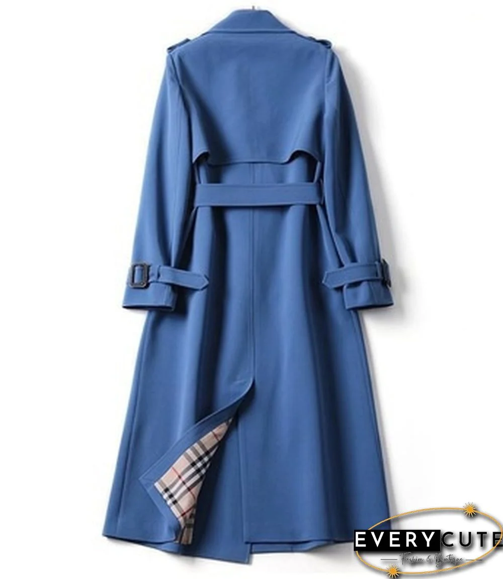 autumn Long Trench Coat Women Double Breasted Slim Trench Coat Female Outwear Fashion Windbreaker coat
