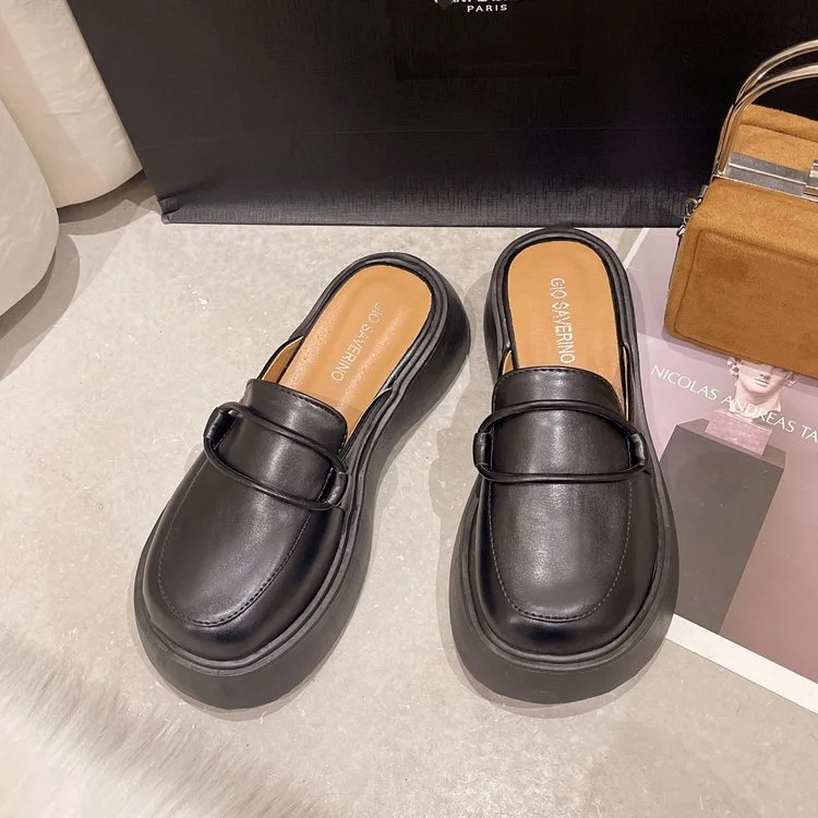 Tanguoant Tanguoant Version Fashion Thick Bottom Slippers Female Southeast Asian Muller Slippers Big Head Cake Bottom A Foot Pedal Head Slipper Female