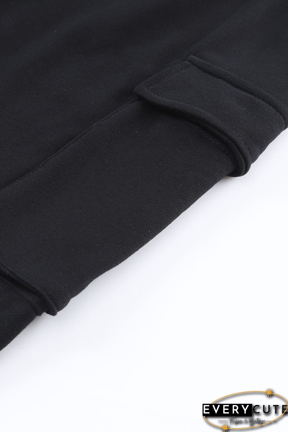 Black Drawstring Jogger Pants with Cargo Pockets