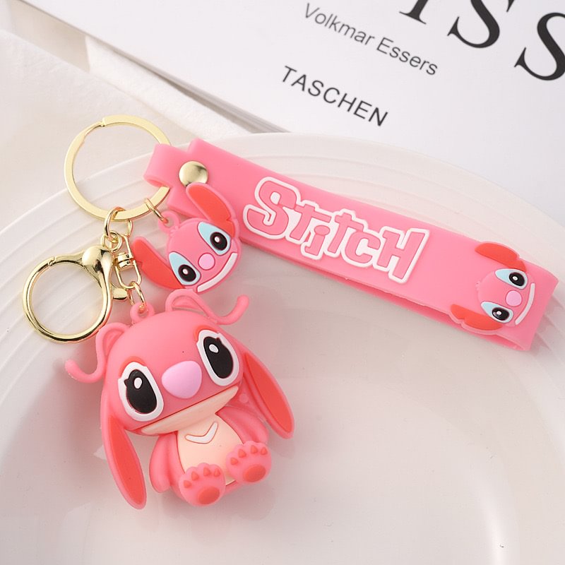 Lilo & Stitch (Angel) 18-in-1 Self Defense Keychain (Kids-Friendly Section) with LIMITED FREEBIE Angel Figure & Keychain 