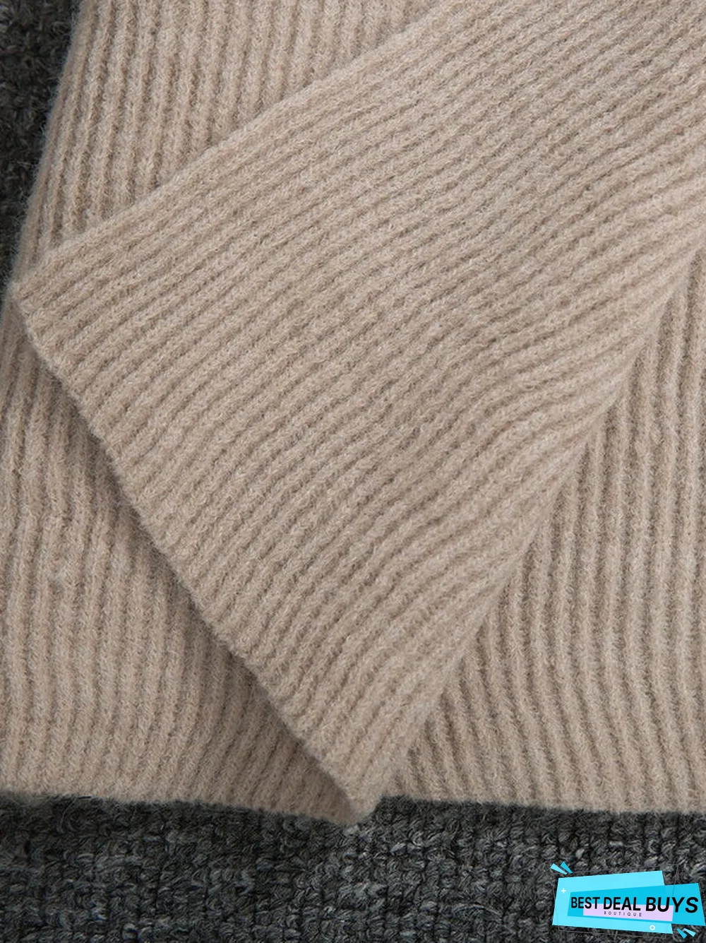 Casual Wool/Knitting Plain Sweater Coat