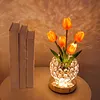 Tulip Bouquet LED Night Light USB Rechargeable Touch Dimming 3-Color