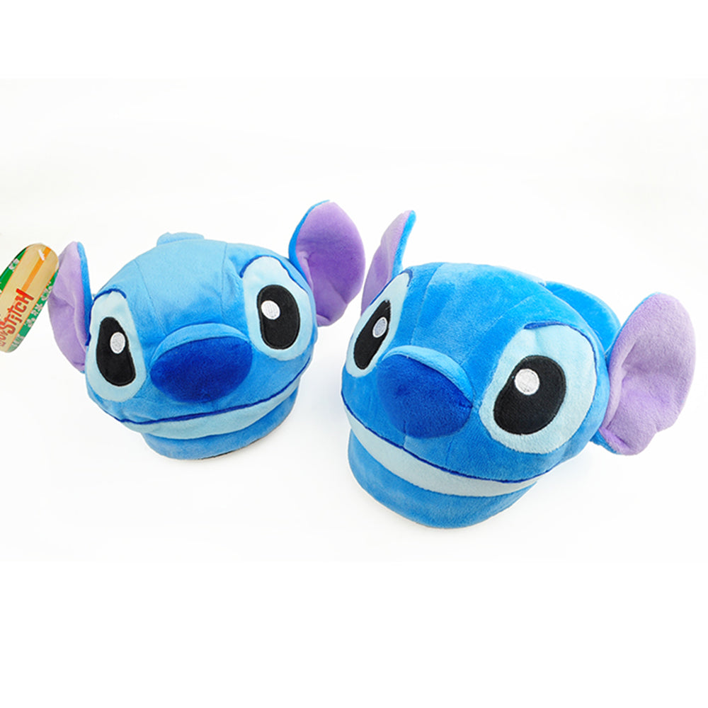 Stitch Adult Plash Slippers Indoor Face F Size 26cm/10.2" Blue Disney A Cute Shop - Inspired by You For The Cute Soul 