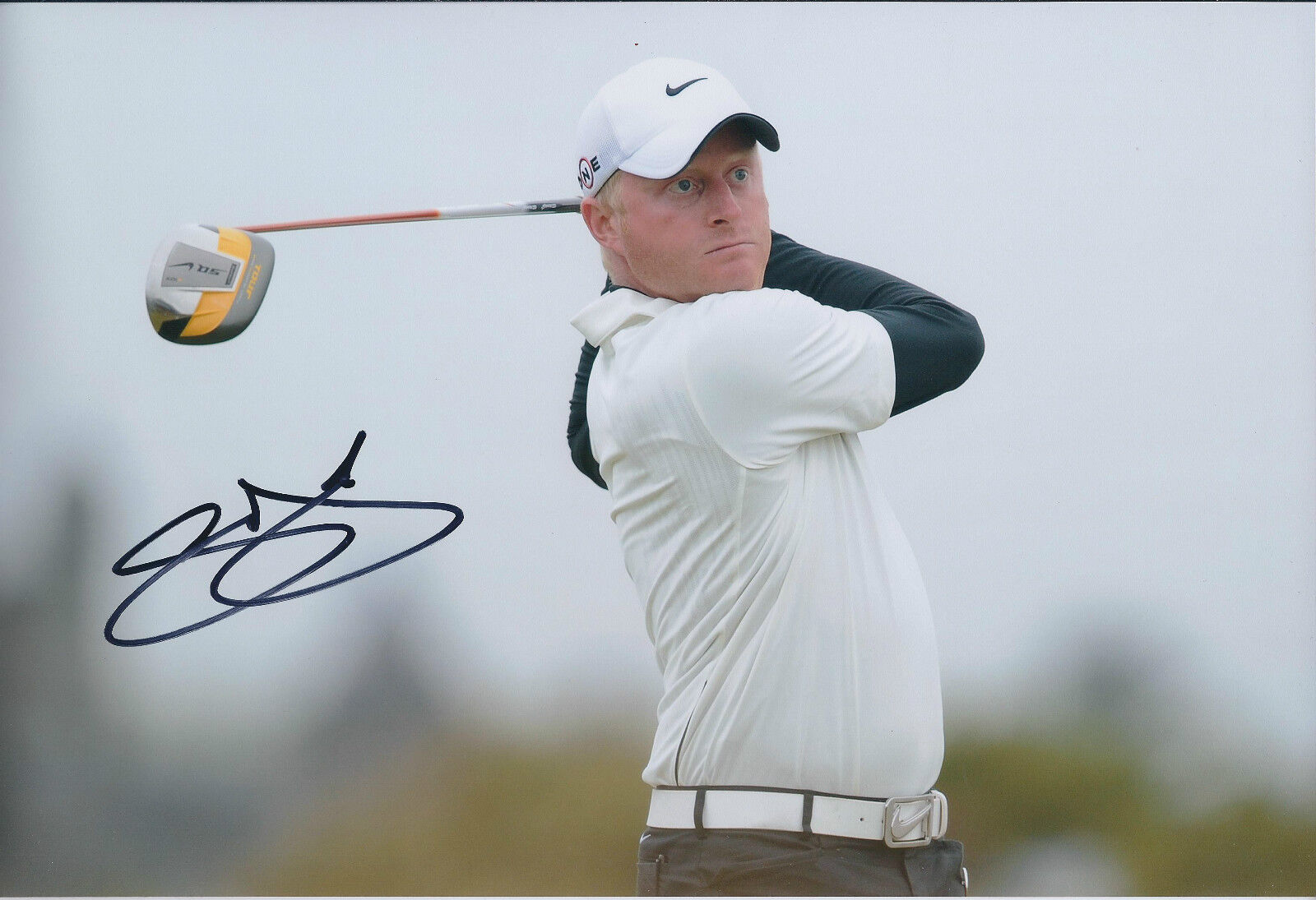 Simon DYSON SIGNED 12x8 Photo Poster painting AFTAL Autograph COA GOLF Professional YORKSHIRE