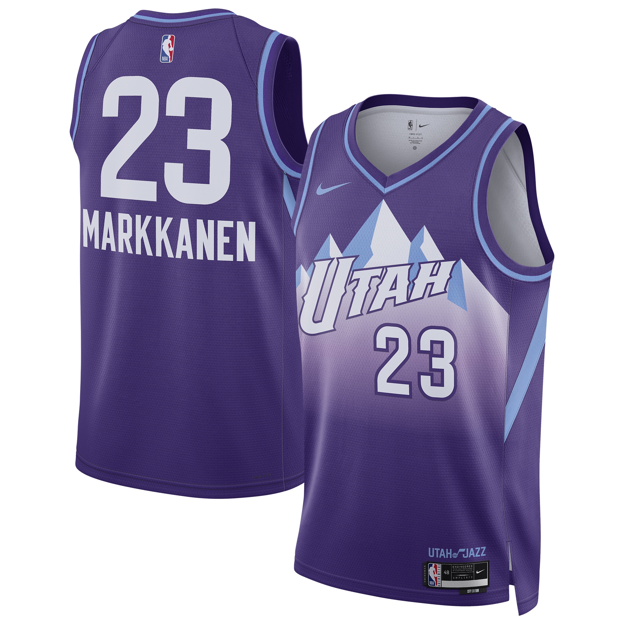 Unisex Utah Jazz Lauri Markkanen Purple 2024/25 Swingman  Jersey - City Edition mysite