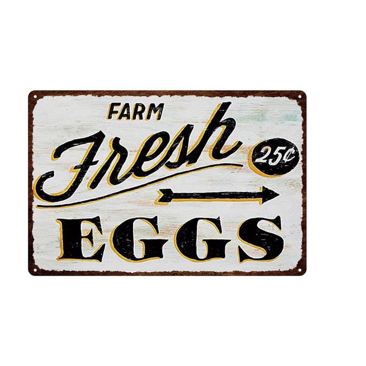 Farm Fresh Eggs For Sale - Vintage Tin Signs/Wooden Signs - 7.9x11.8in & 11.8x15.7in