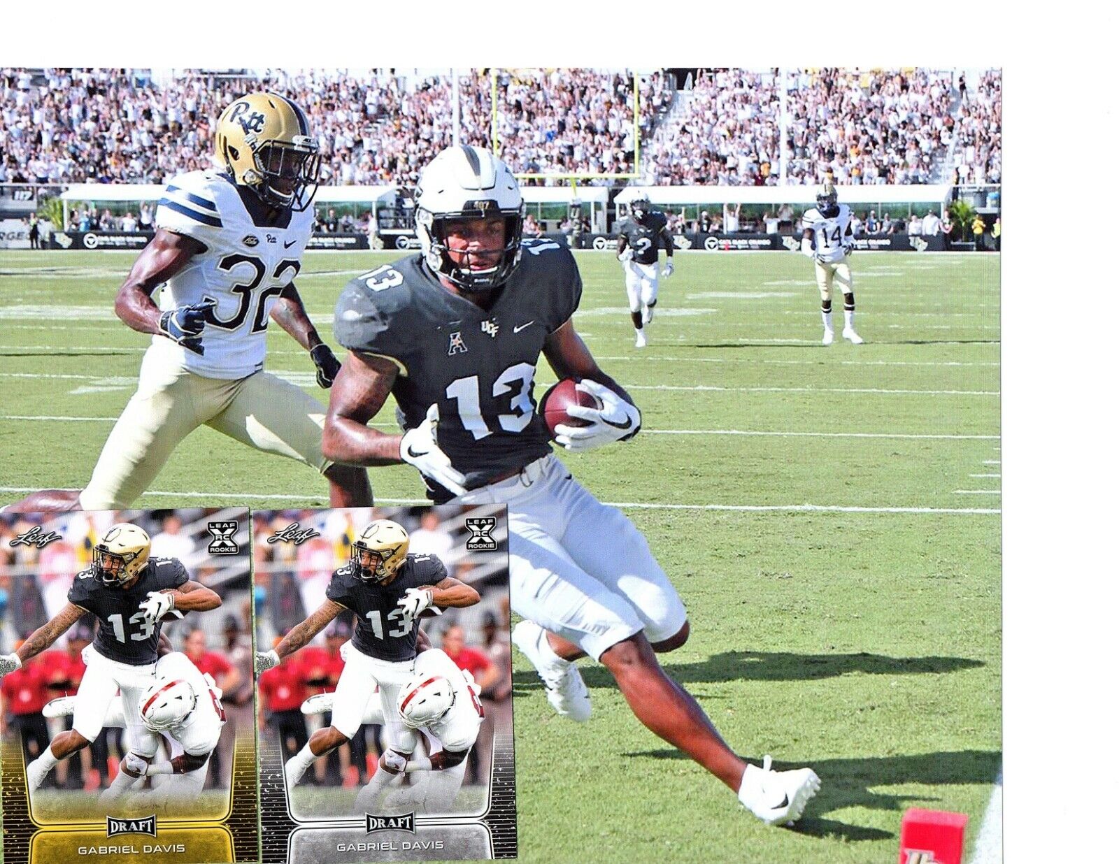 Gabriel Davis UCF Knight unsigned 8x10 football Photo Poster painting & 2 rookie cards 2020Draft