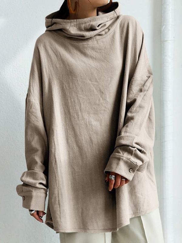 Loose Vintage Cotton Linen Hoodie