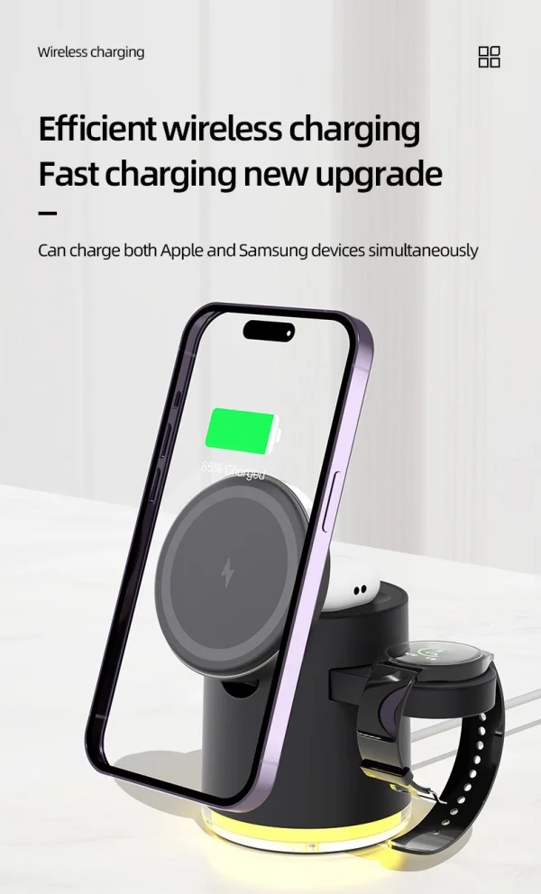 Magnetic 3-in-1 Wireless Charger