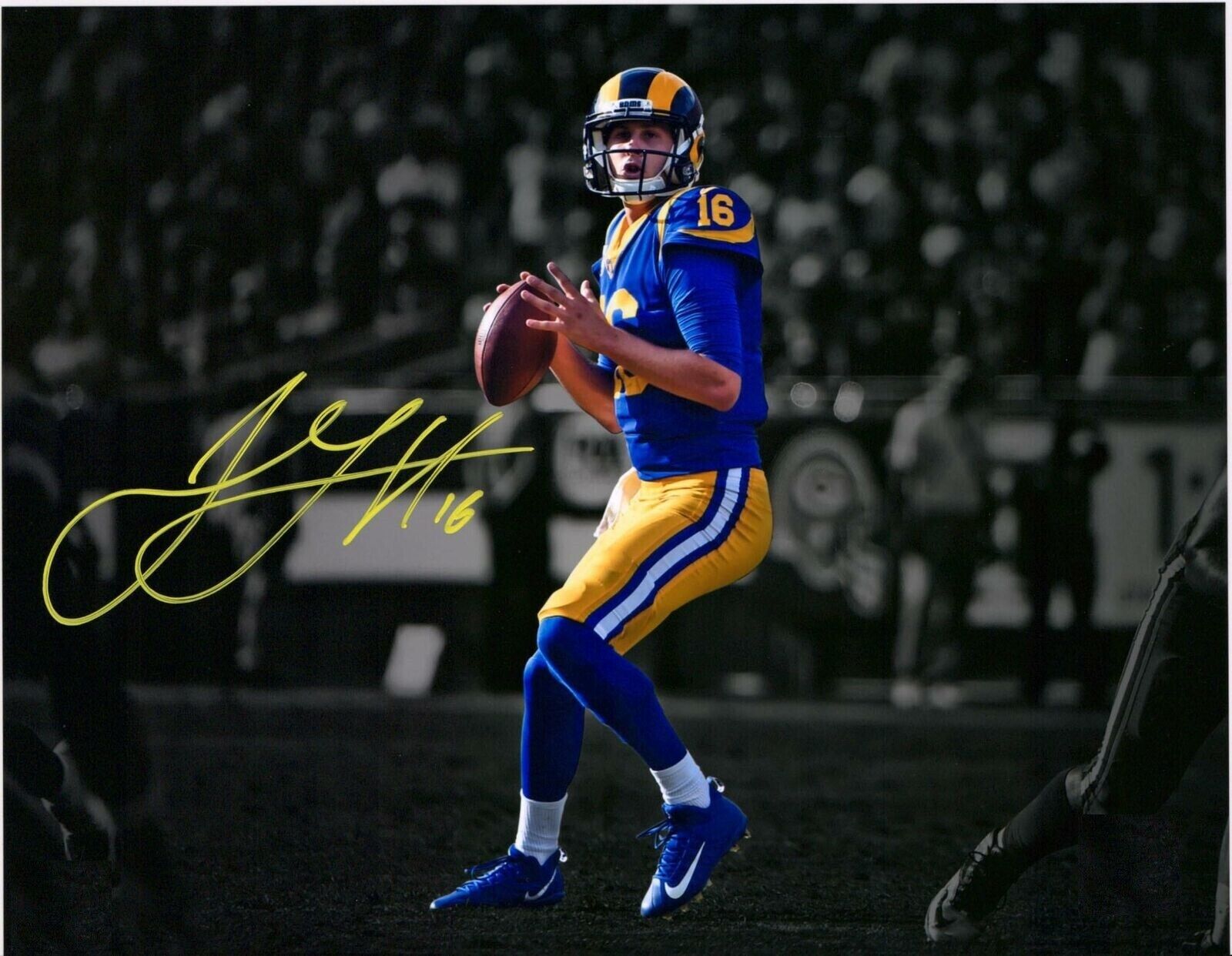 Jared Goff Autographed Signed 8x10 Photo Poster painting ( Rams ) REPRINT