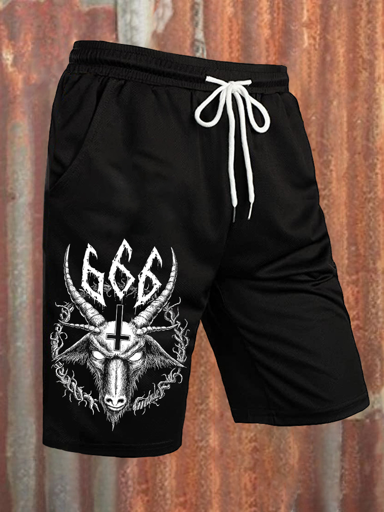Men's Satan 666 Printed Casual Shorts / Rvogue / Rvogue