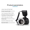 Outdoor Macro LED Ring Flash Set with LCD Display, Power Control, Adapter Rings and Flash Diffuser, Universal for Canon, Nikon, Panasonic DSLR Cameras Universal Flash