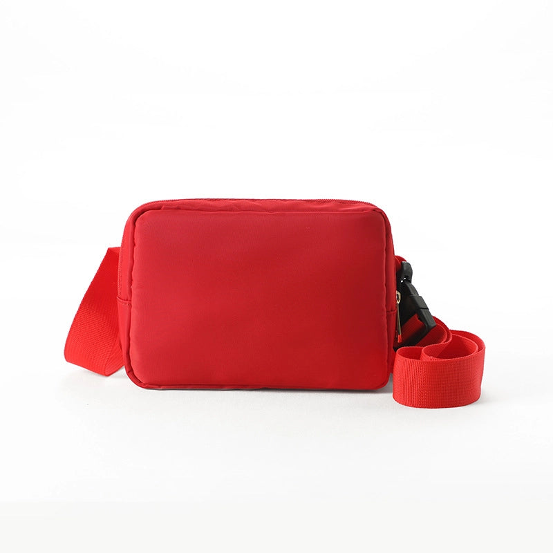 Unisex Basic Solid Color Nylon Waist Bags