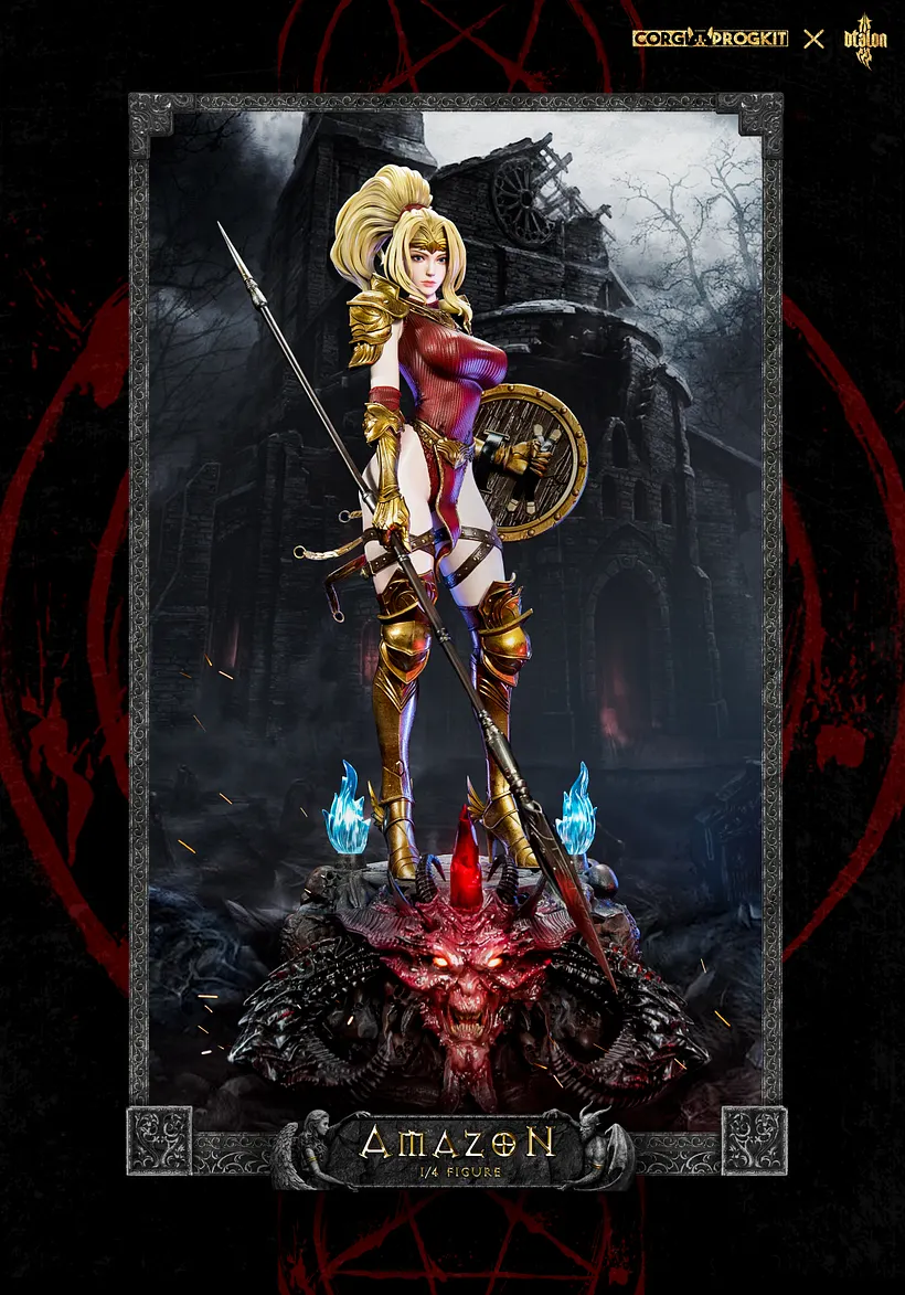 ゲームキャラクター Dtalon studio 2a PRE-ORDER Dtalon Studio Diablo II Amazon 1/4 Statue(GK) (Adult 18+)