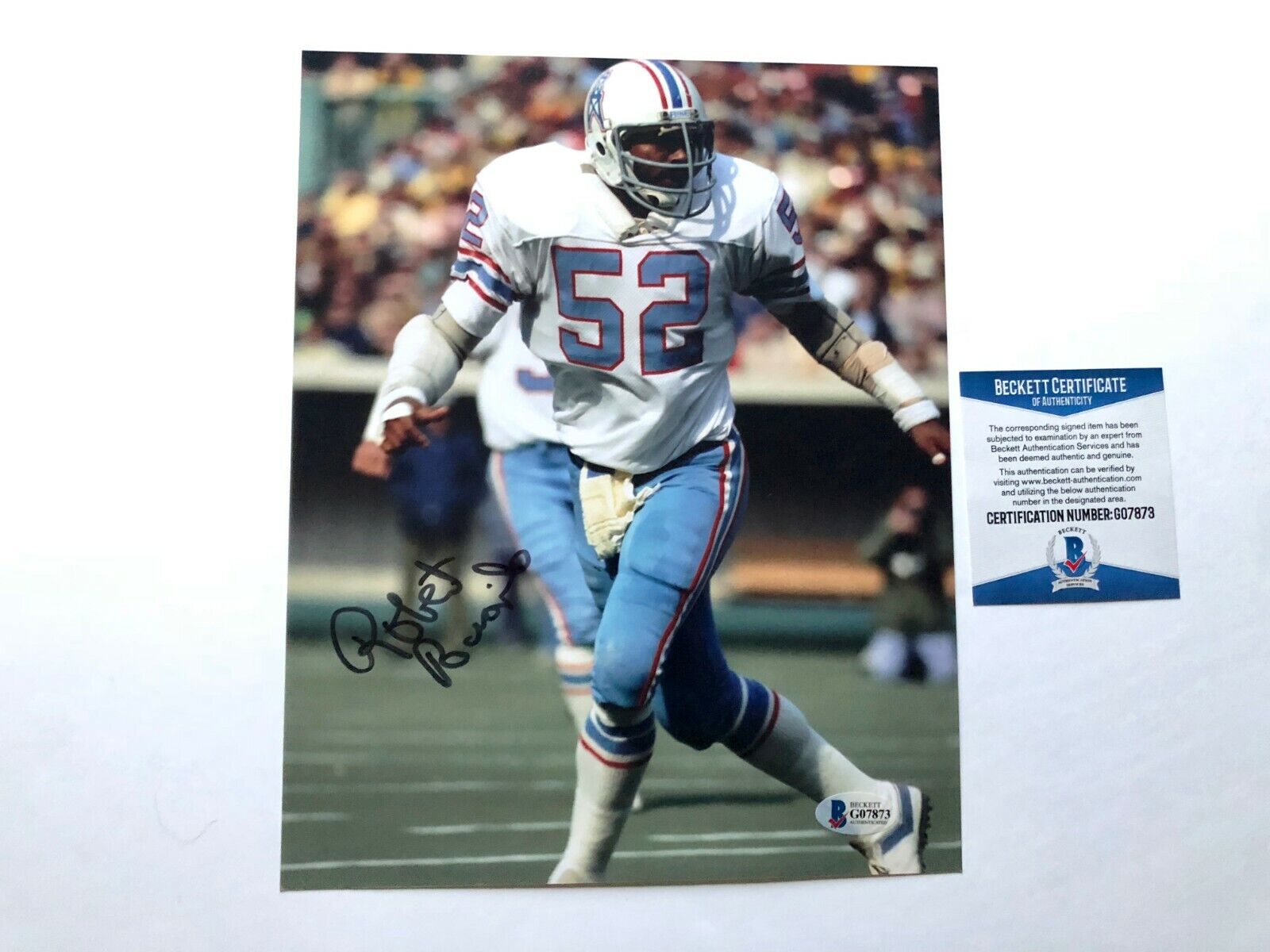 Robert Brazile Hot! signed autographed Oilers HOF 8x10 Photo Poster painting Beckett BAS coa