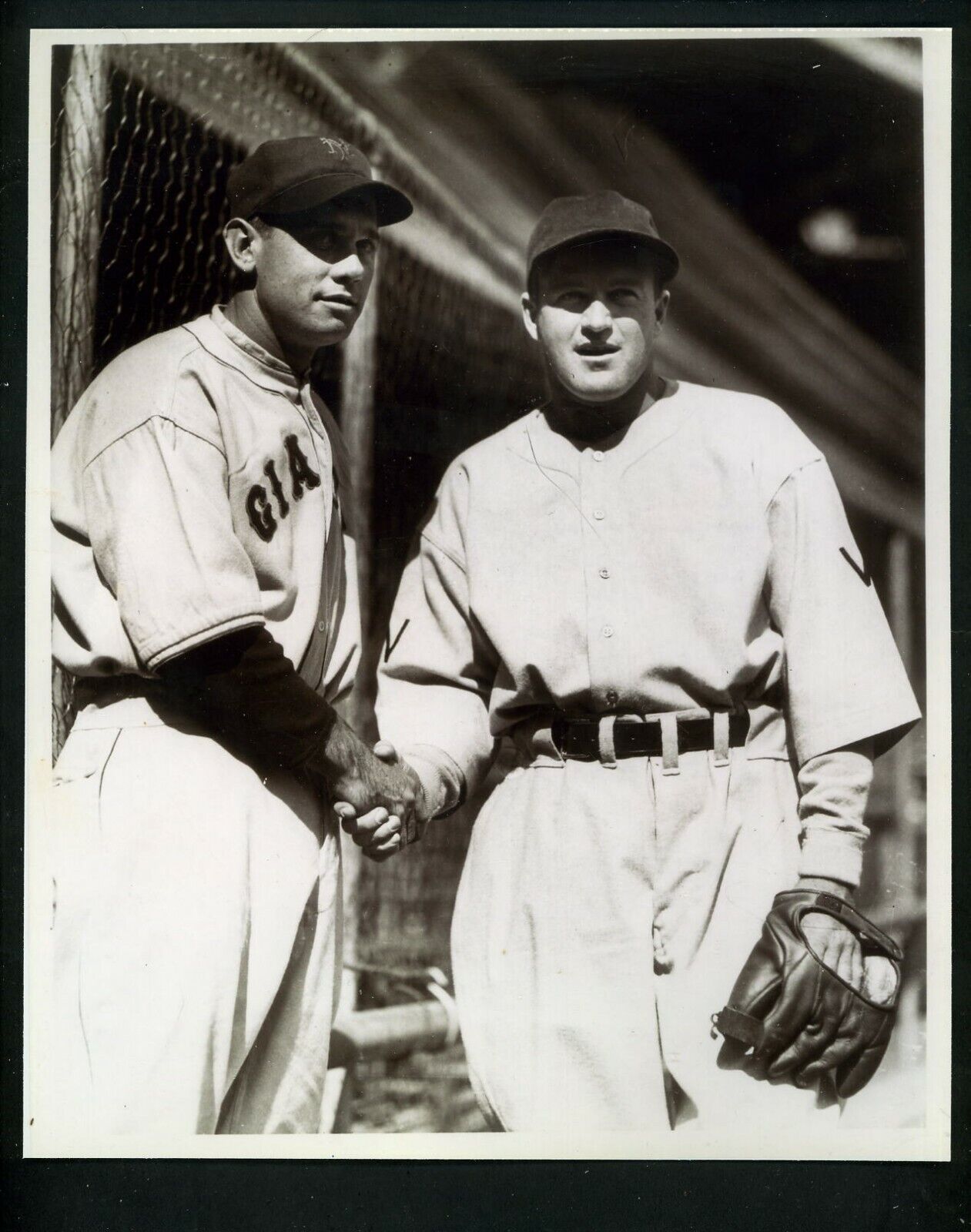 Bill Terry & Joe Cronin 1933 World Series image Photo Poster painting Washington Senators Giants