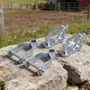 2 Packs Chain Link Fence Gate Hinge 1-5/8in Chain Link Rust Resistant Easy To Install Galvanized Steel Gate Hinge for Farm Garden Backyard