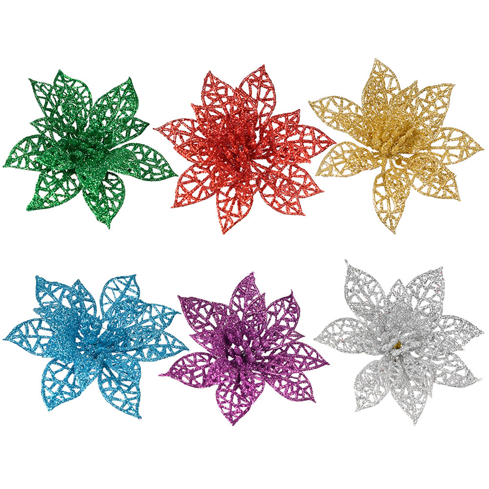 

Artificial Christmas Flowers Glitter Fake Flowers DIY Xmas Tree Decoration, 501 Original