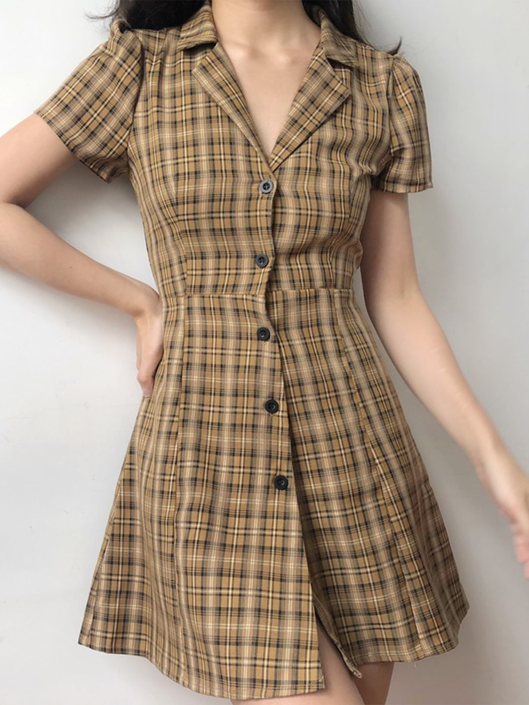 College Plaid Summer Dress
