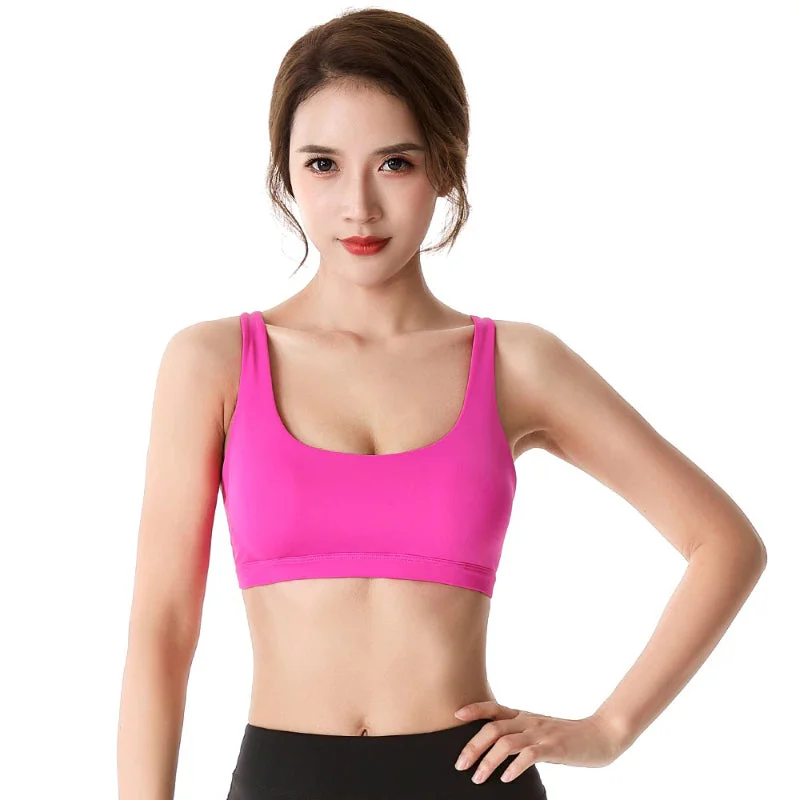 Wirefree Push Up Padded Crisscross Fitness Sports Bra