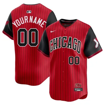 Youth Chicago White Sox Custom Red/Black 2025 City Connect Limited Player Jersey