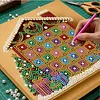 Ensemble de toile DIY pour perles et toiles encadr&eacute; 25x25cm auto-adh&eacute;sif (maison de No&euml;l)