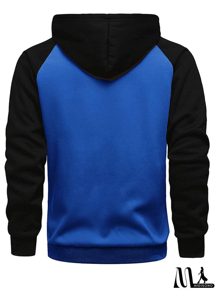 MidiSono - Contrast Color Sports Casual Fitness Workout Tops For Men