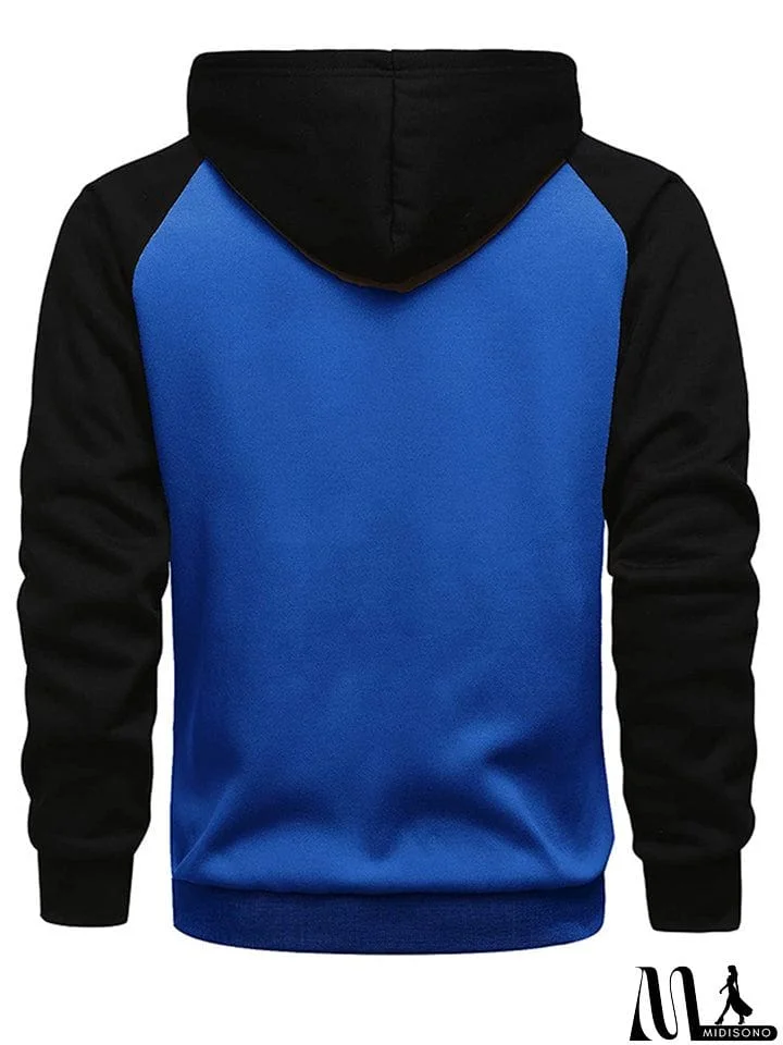 MidiSono - Contrast Color Sports Casual Fitness Workout Tops For Men