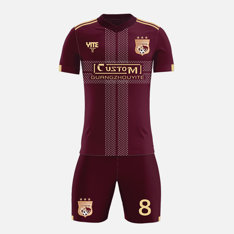 YITE | YTZQ222-Brown And Yellow Soccer Uniforms