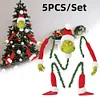 5PCS Arm Leg Head Ornaments Holder Grinch Xmas for Xmas Party for Christmas Tree