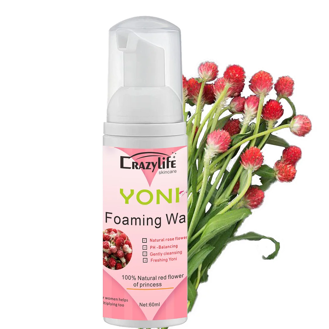 60ml Crazylife Yoni Foaming Wash For Women - Rose Toy
