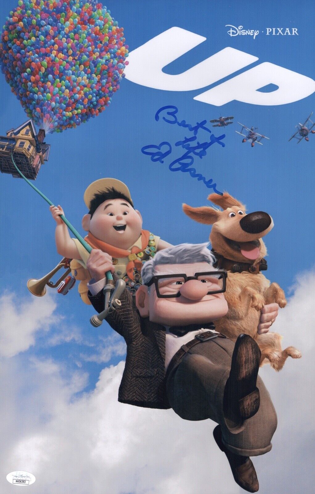 ED ASNER Signed 11x17 Photo Poster painting UP Carl Fredricksen IN PERSON Autograph JSA COA