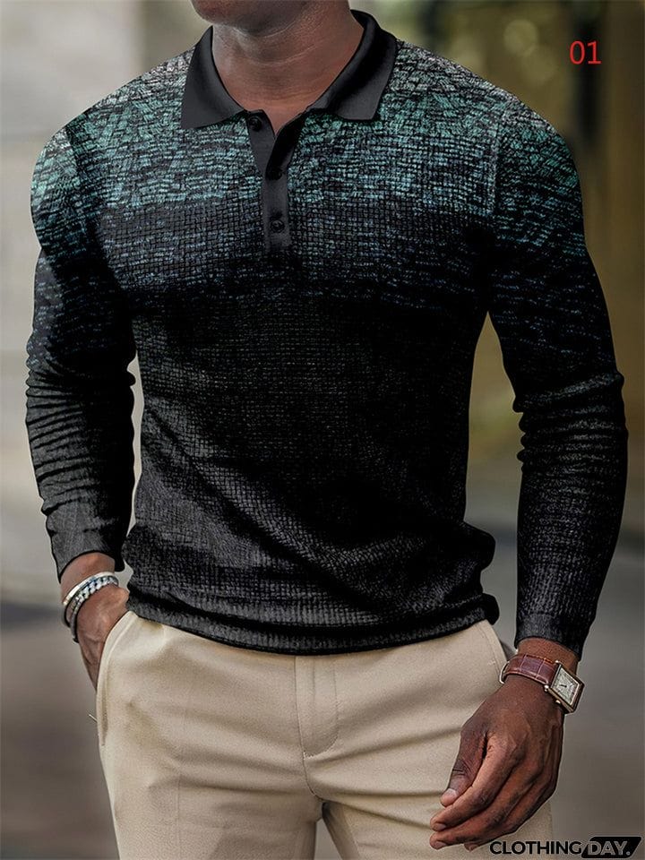 Autumn Winter Cozy Loose-fitting Oversized Polo Shirts For Male