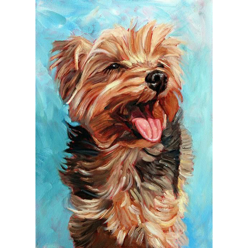 

30*40CM - Round Drill Diamond Painting - Dog, 501 Original