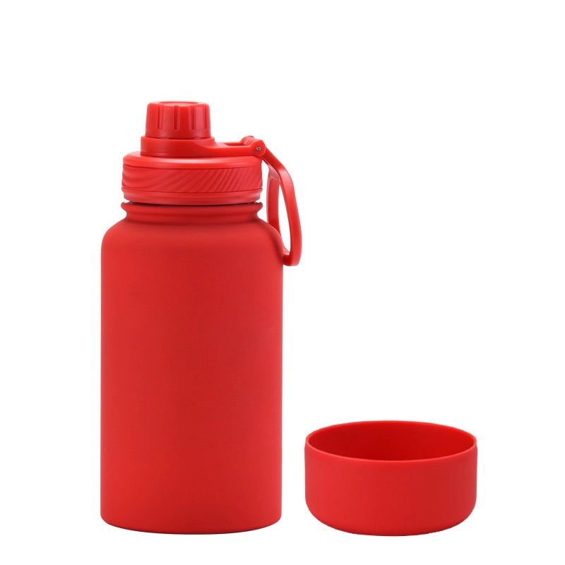 Casual Solid Color Stainless Steel Silica Gel Water Bottles 1 Piece