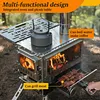 [US Local Warehouse] Camping Stove Wood Burning Tent Stove Portable Pellet Stoves with Chimney Pipe