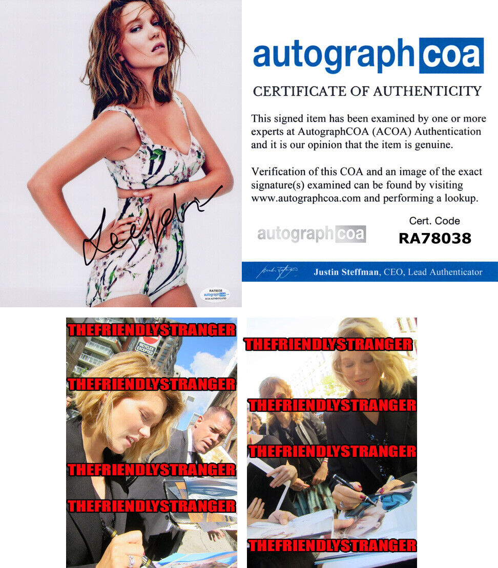 LEA SEYDOUX signed Autographed 8X10 Photo Poster painting g PROOF Sexy BOND No Time To Die ACOA