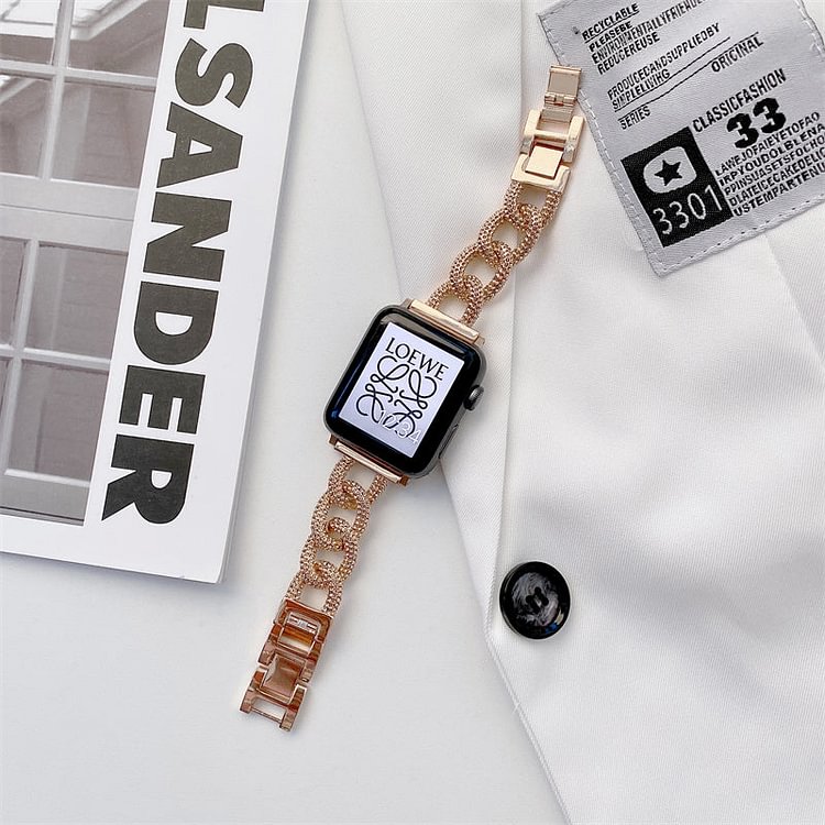 【お買い得】Apple Watchバンド 時計 ベルト 高級バンド 交換用 シンプル チェーン 全3色
