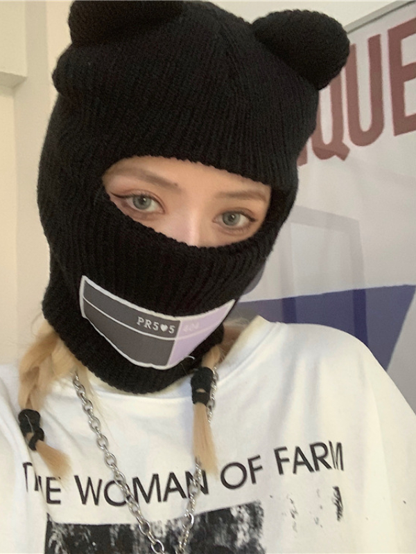 Chic Cute Solid Color Windproof Knitted Hat