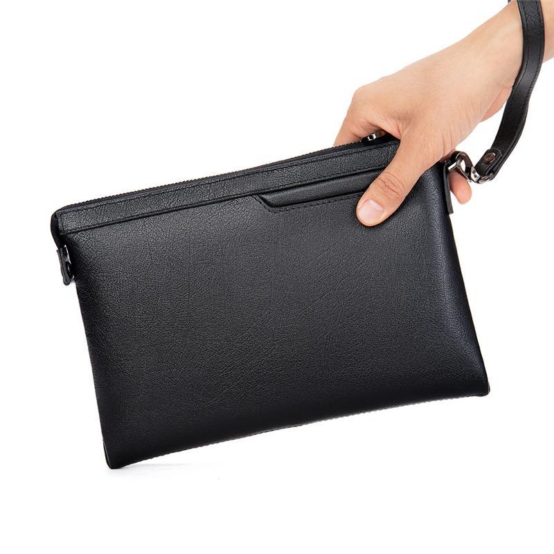 Mens Fashion Casual Soft Plain Business Multipurpose Clutch Bags