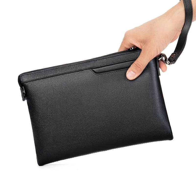 Mens Fashion Casual Soft Plain Business Multipurpose Clutch Bags